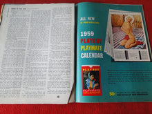 Load image into Gallery viewer, Vintage Nude Erotic Sexy Adult Magazine Playboy Nov. 1958          60
