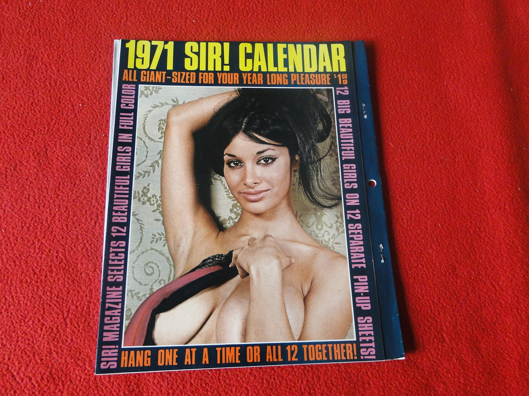 Vintage Nude Erotic Sexy Adult Magazine Calendar Sir 1971        58