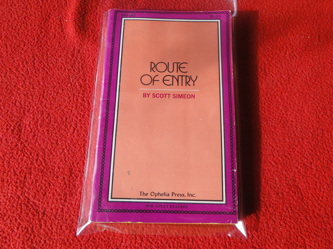 Vintage Adult Paperback Book Route of Entry Ophelia Press       P14
