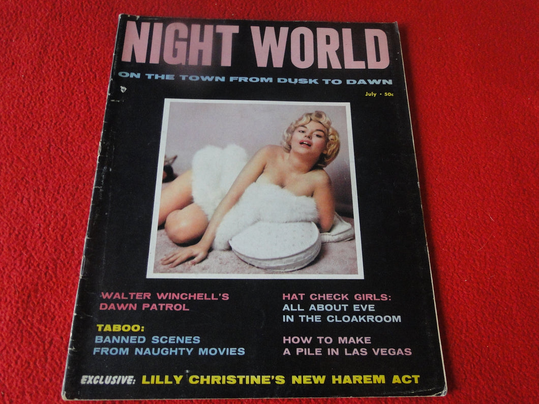 Vintage 18 Y.O. + Adult Erotic Men's Magazine Night World July 1957        57