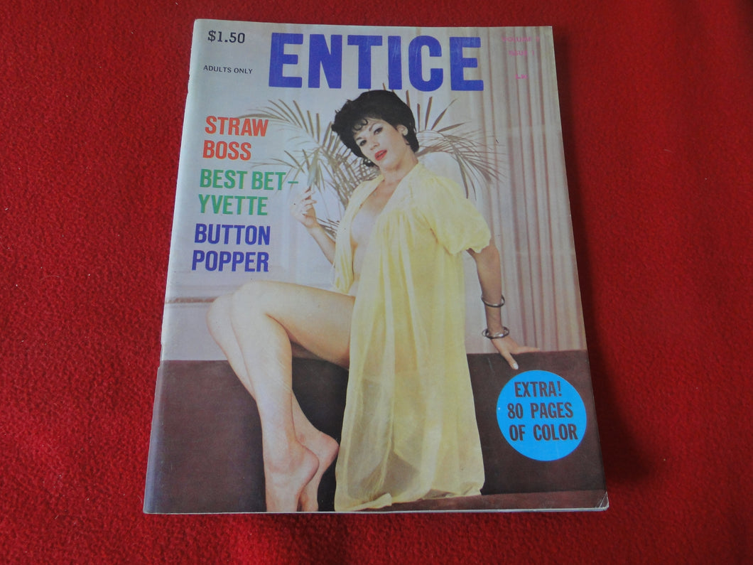 Vintage Nude Erotic Sexy Adult Magazine Entice                    P71