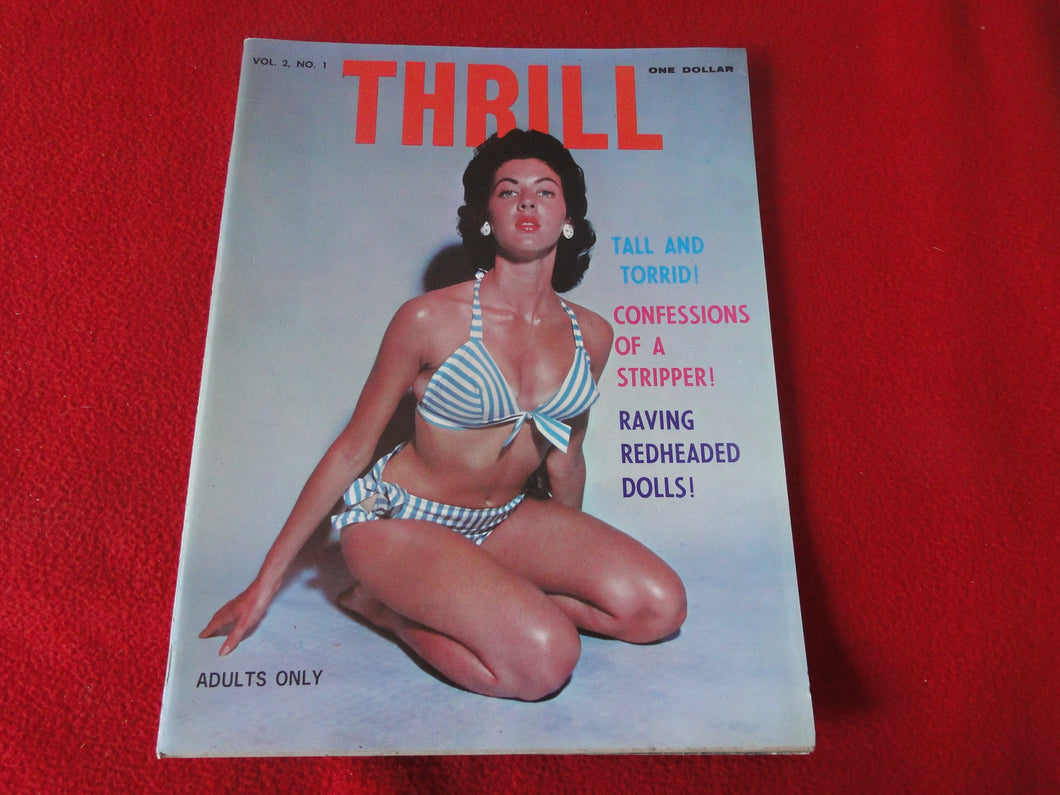 Vintage Nude Erotic Sexy Adult Magazine Thrill                   P71