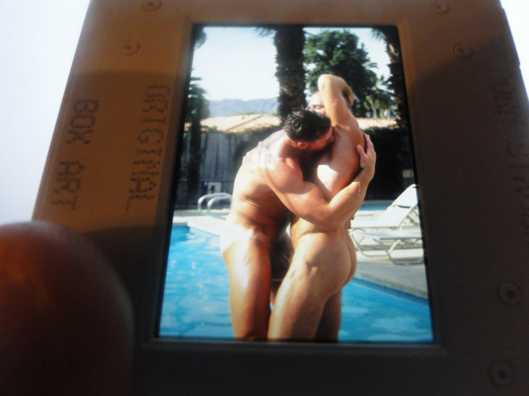 VINTAGE 35MM GAY MALE SLIDE BEEFCAKE MUSCLE NUDE FALCON STUDIOS EBv