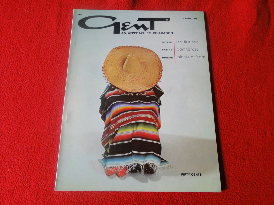 Vintage Nude Erotic Sexy Adult Magazine Adult Magazine Gent Oct. 1959   P6