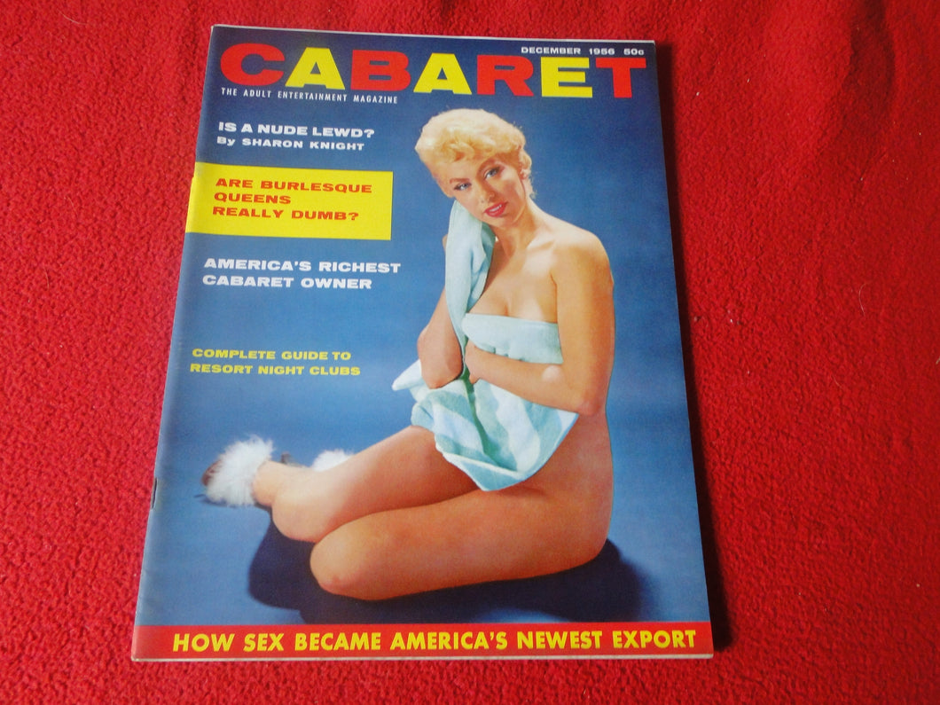 Vintage Nude Erotic Sexy Adult Magazine Adult Magazine Cabaret Dec. 1956     P6