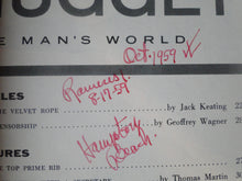 Load image into Gallery viewer, Vintage Nude Erotic Sexy Adult Magazine Adult Magazine Nugget Oct. 1959    P6
