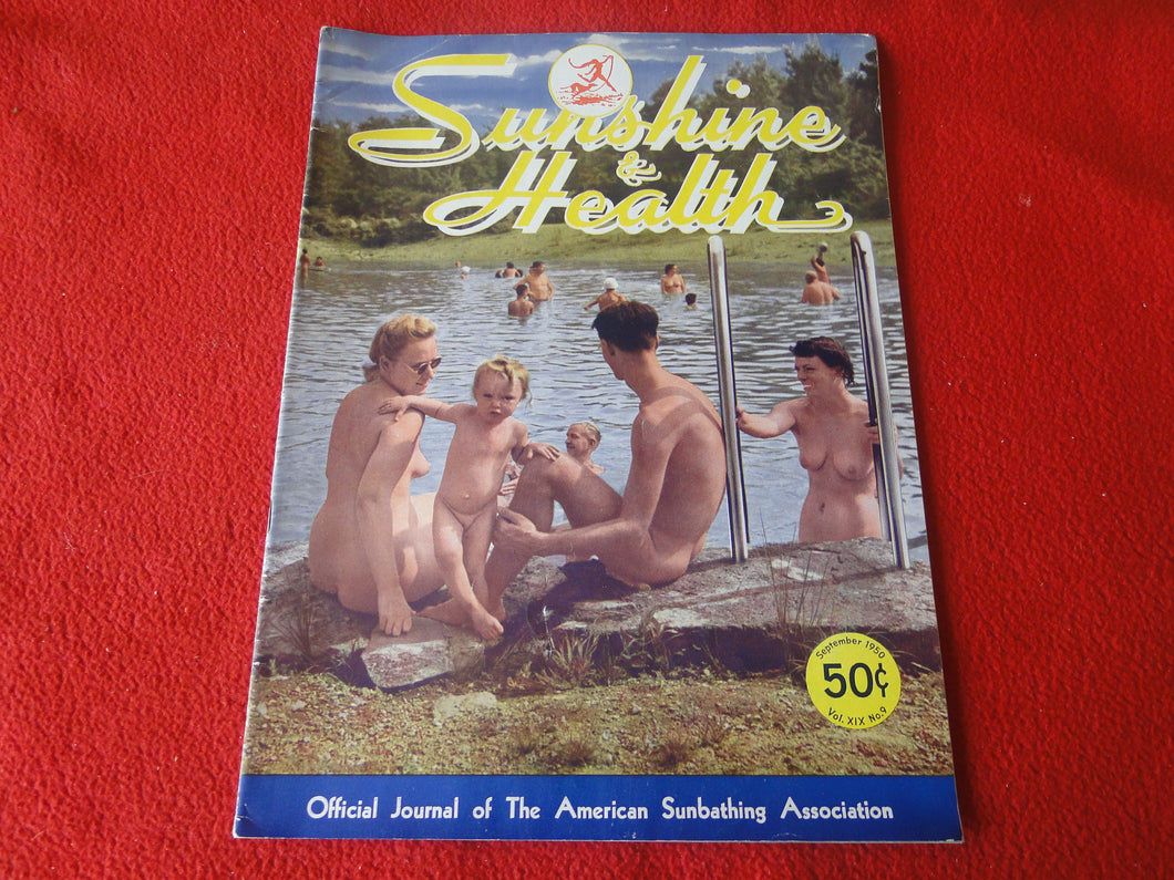 Vintage Nude Erotic Sexy Adult Magazine Nudist Sunshine & Health 1950   P4