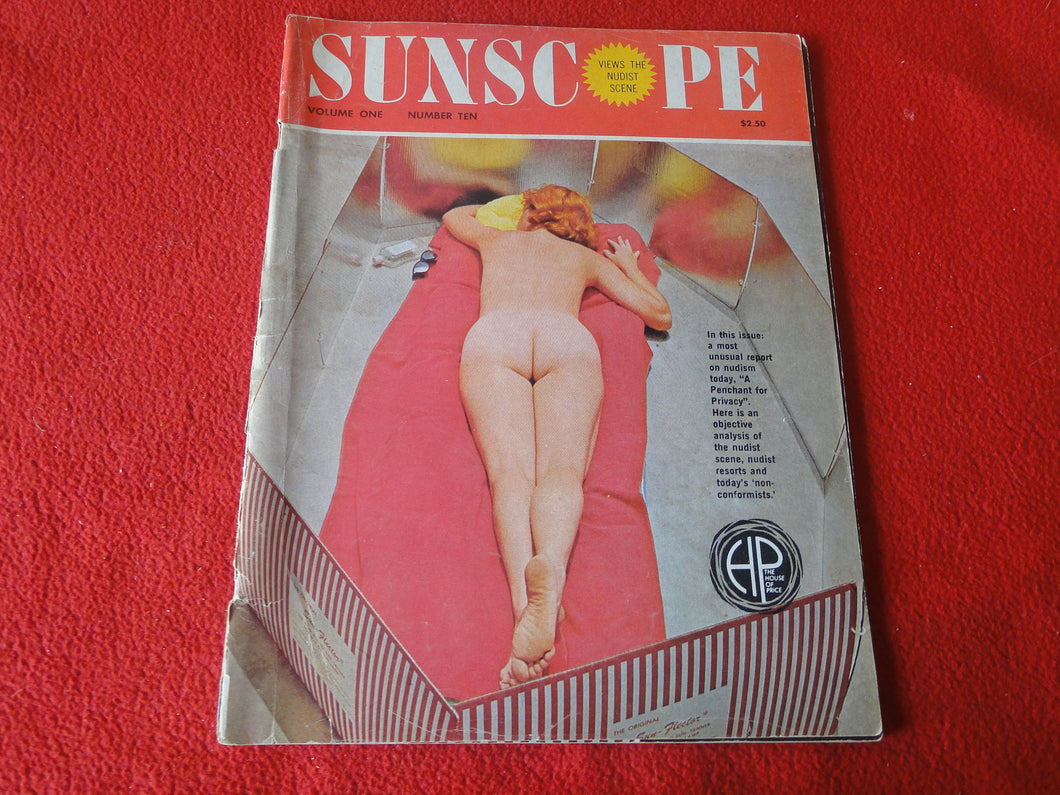 Vintage Nude Erotic Sexy Adult Magazine Nudist Sunscope 1965     P4