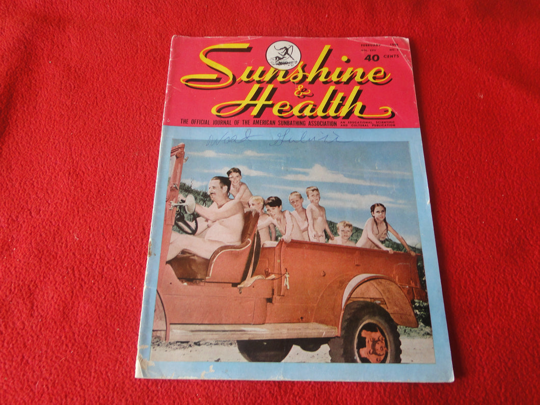 Vintage Nude Erotic Sexy Adult Magazine Nudist Sunshine & Health Feb. 1948   P4