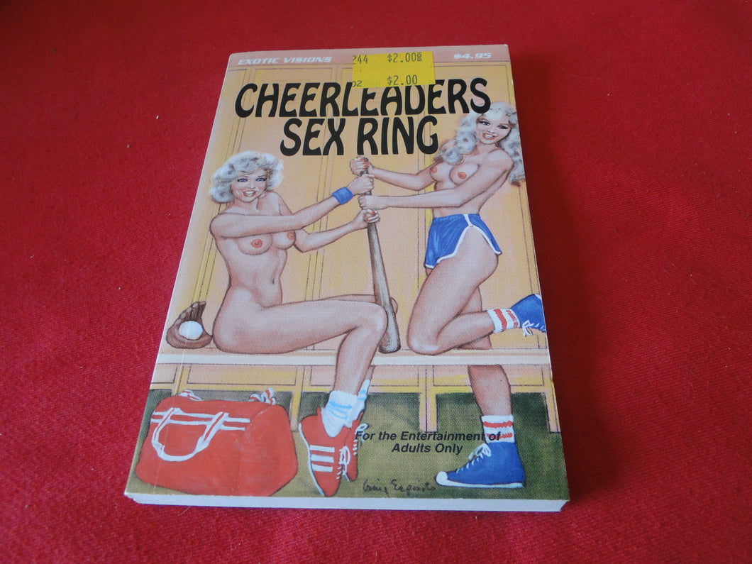 Vintage Adult Erotic Paperback Book Cheerleaders Sex Ring  NOS New Old Stock    G1