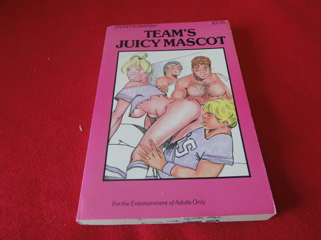 Vintage Adult Erotic Paperback Book Team's Juicy Mascot NOS New Old Stock    G1