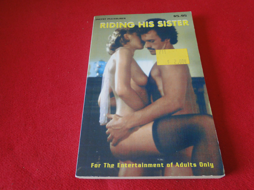 Vintage Adult Erotic Paperback Book Riding His Sister NOS New Old Stock  G1