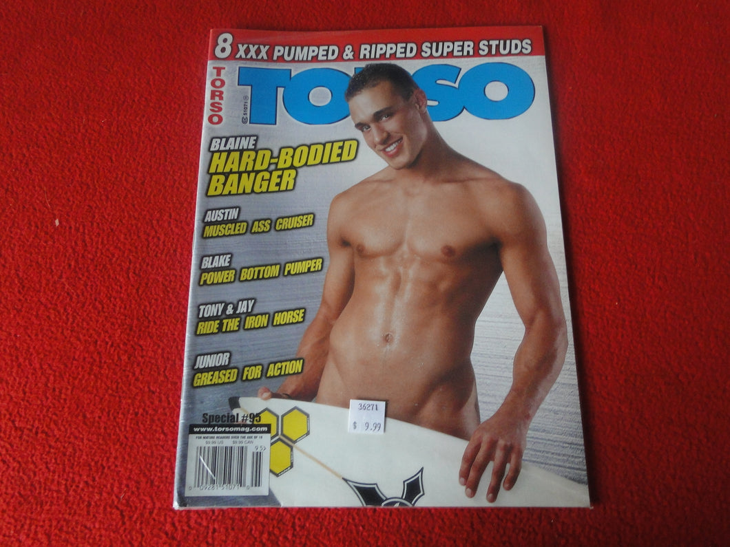 Vintage 18 Y. O. + Sexy Erotic Gay Adult Magazine Torso #95 SEALED P54