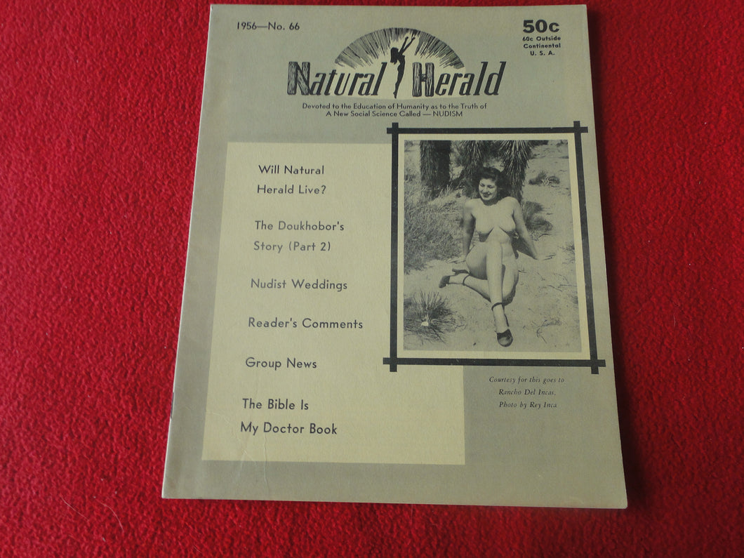 Vintage Nude Erotic Sexy Adult Magazine Nudist Natural Herald 1956        P80